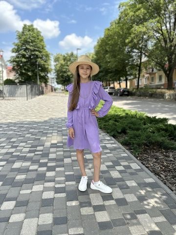 Сукня Муслін, Лаванда, Довгий рукав