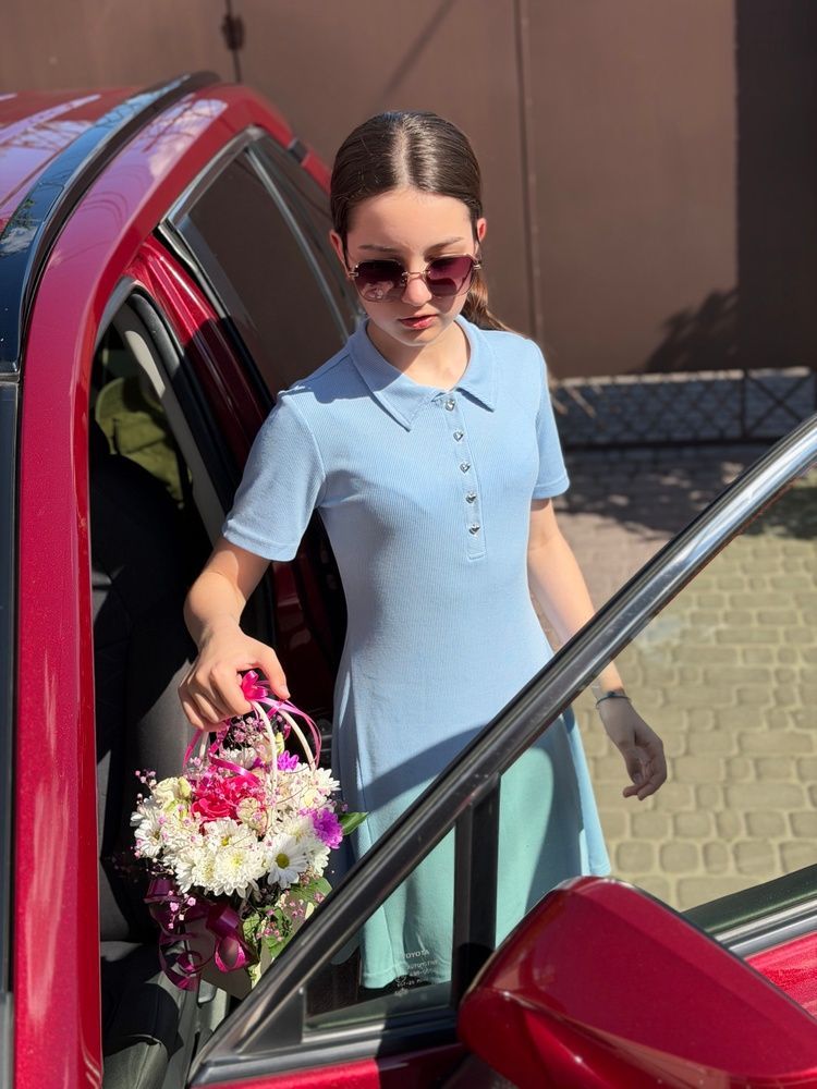 0Сукня Базова Поло (Кор. рукав), рубчик Блакитний