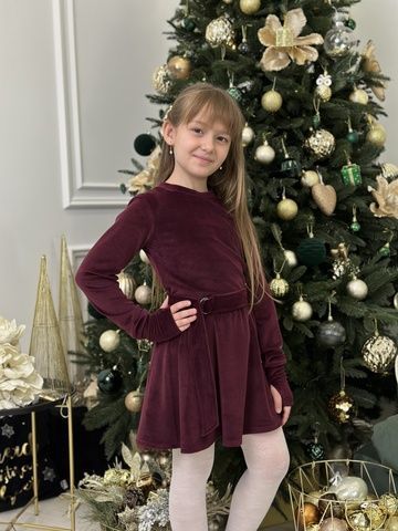 Сукня Велюр, Сливова