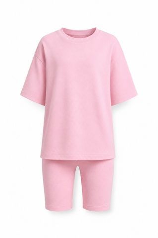 Футболка Oversize + велосипедки Кулір, Рожевий