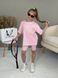 Футболка Oversize + велосипедки Кулір, Рожевий