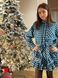 Сорочка Oversize + Спідничка, Фланель Блакитна