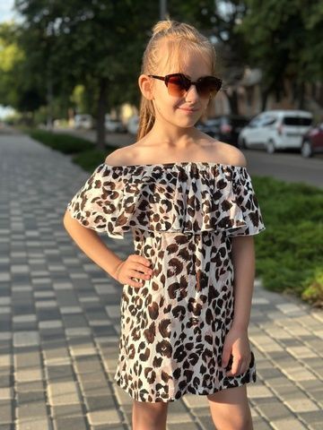 Сукня Рюш, Штапель Леопард
