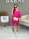 Футболка Oversize + велосипедки Кулір, Малина