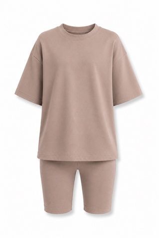 Футболка Oversize + велосипедки Кулір, Мокко