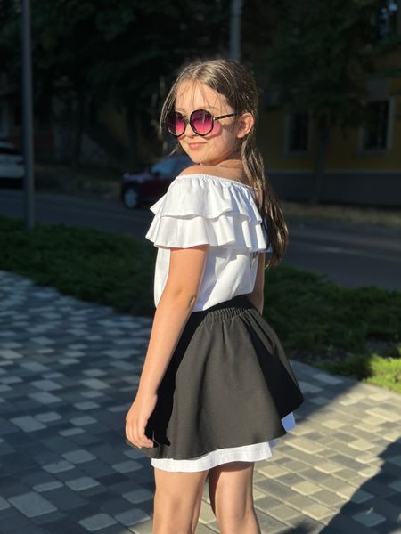 Блуза Рюш Кулір, Біла