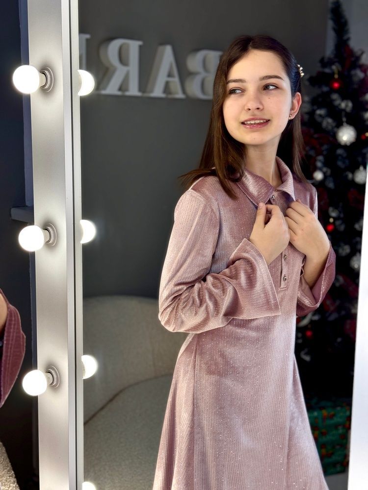 Сукня Базова Поло, Люрекс Пудра