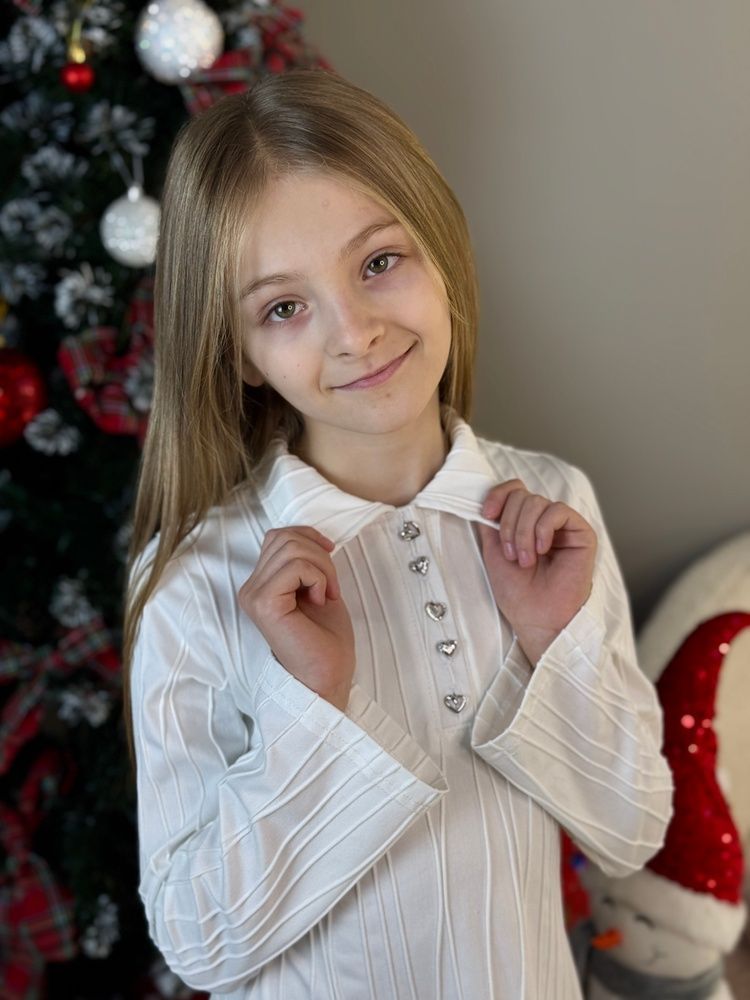 Сукня Базова Поло, Кулір фактурний, Білий